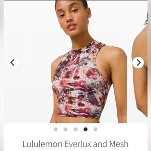 Lululemon Everlux Mesh Urbantricity Multi Dark Terracotta Pattern Cropped Tank 4